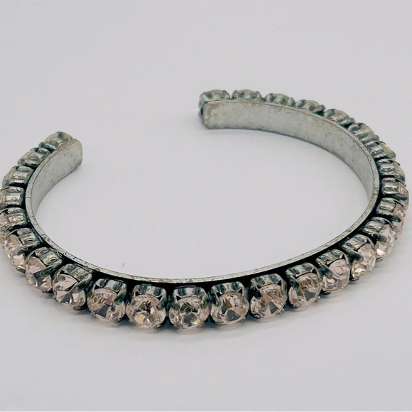 J. Crew Light Pink Jeweled Cuff Bracelet - Picture 3 of 4